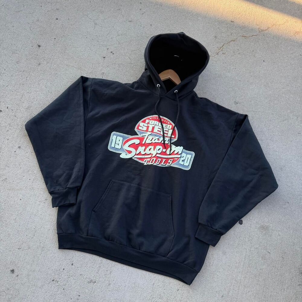 Y2K 2000’s Team Snap-On Tools Black Baggy Hoodie Men’s Size XL
